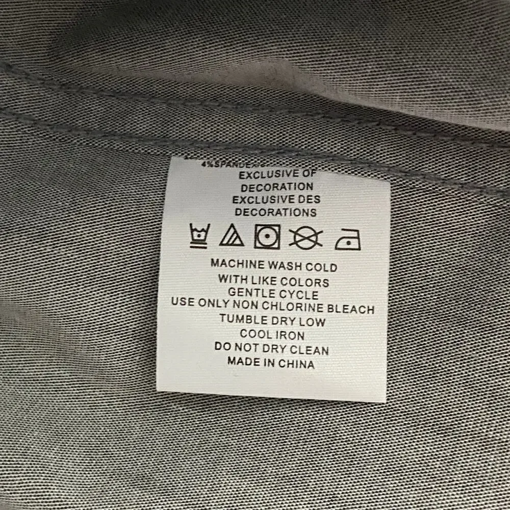 Nick Graham Men's 15.5 32/33 Modern Fit Dress Shirt Grey NEW - Picture 9 of 11